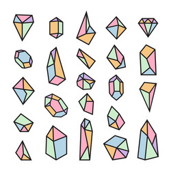 Geometric Crystal Patterns vector image