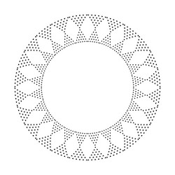 radial pattern for decorative circle frame vector image