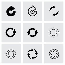 Refresh Icon Set - Circular Arrows vector image