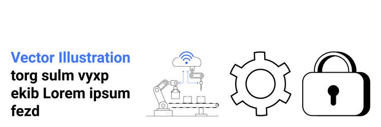 automation settings and security concepts vector image