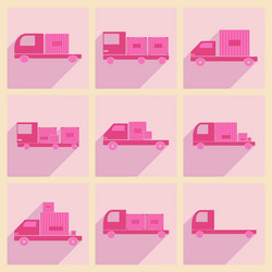 flat with shadow concept and mobile application vector image