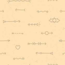 hand drawn arrows seamless pattern vector