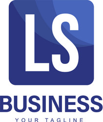 ls initial a logo design with abstract style vector image