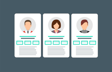 personal info data icon user or profile card vector image
