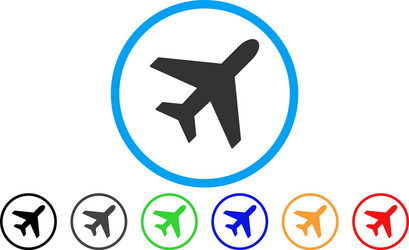 Plane rounded icon vector