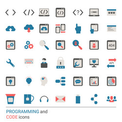 Programming icon set vector