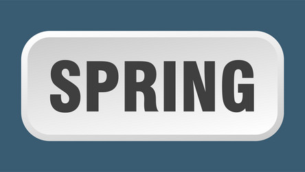 spring button square 3d push vector image