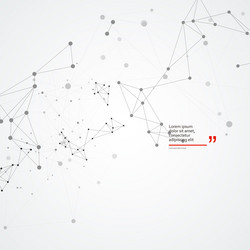 geometric connect line and dots simple technology vector image