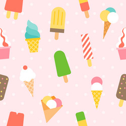Ice Cream Pattern Background vector image