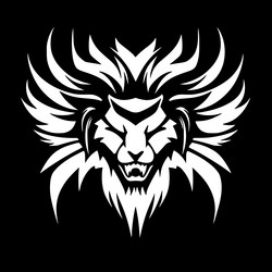 lion - minimalist and flat logo Vector Image