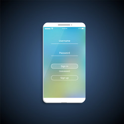 simple and colorful ui surface for smartphones vector image
