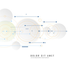 Points and lines connecting circles vector