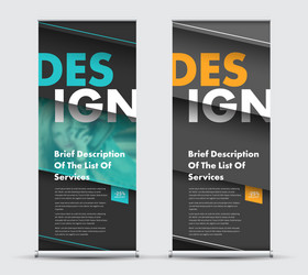 template roll-up banner with diagonal elements vector image