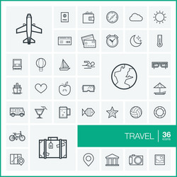 Thin line icons set and graphic design vector