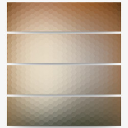 abstract hexagonal headers set blurred design vector