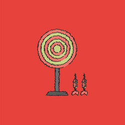 flat target and darts eps 10 in hatching style vector image
