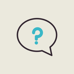 speech bubble with question mark icon e-commerce vector image