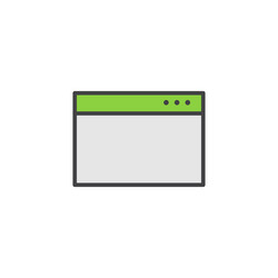 browser window icon in colored version vector image