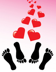 Feet of couple having sex Royalty Free Vector Image
