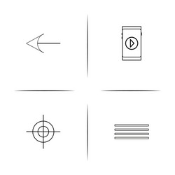 internet of things simple linear icons set vector image