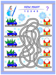 logic puzzle game for children with labyrinth vector image