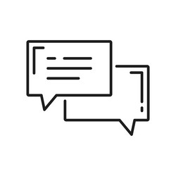 message or chatting box think memo speech bubble vector image