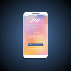 simple and colorful ui surface for smartphones vector image
