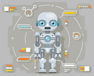 android robot artificial intelligence futuristic vector image