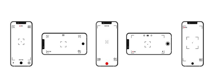 camera template with adjustable settings vector image