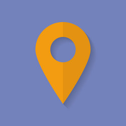 Icon of map pointer flat style vector