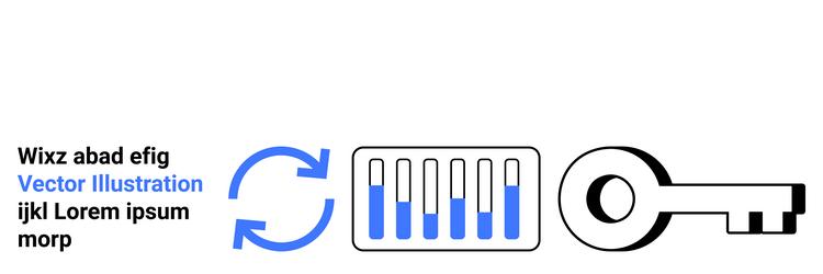 data synchronization with key access and progress vector image