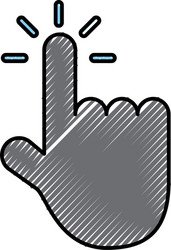 hand pointer isolated icon vector image