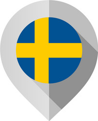 marker with flag for map vector image