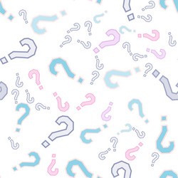 quiz seamless pattern question marks doubt faq vector image