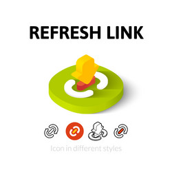 Refresh link icon in different style vector