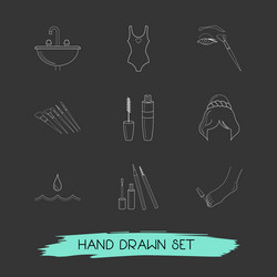 set of beautiful icons line style symbols with one vector image