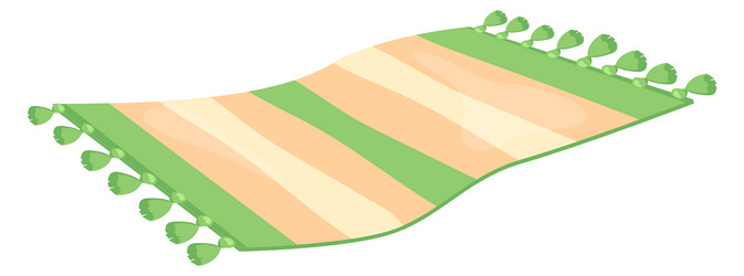 soft striped floor rug cartoon wool carpet vector