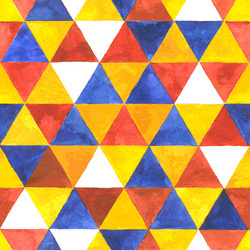 Watercolor Triangular Pattern vector image