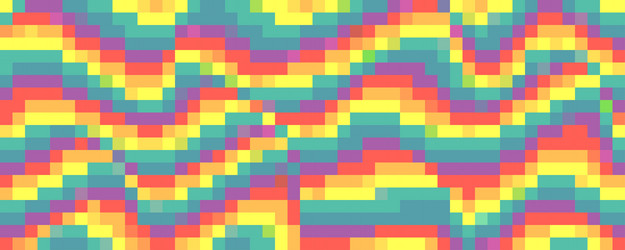 wavy pixelated background multi colours pattern vector image