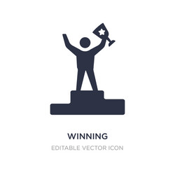 winning icon on white background simple element vector image