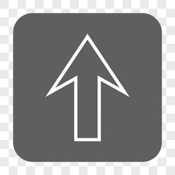 arrow up rounded square button vector image