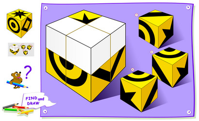logic puzzle game for kids find correct places vector image