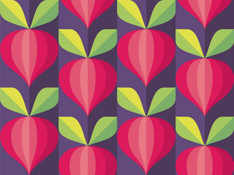 Mid-Century Beet Pattern vector image