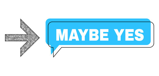 misplaced maybe yes chat cloud and net arrow right vector image