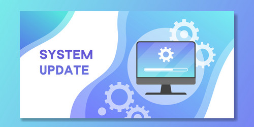 System Update & Upgrade Banner vector image