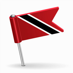 trinidad and tobago flag map pointer layout vector image