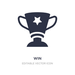 win icon on white background simple element from vector