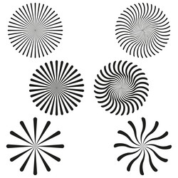 black circles rays background abstract vector image