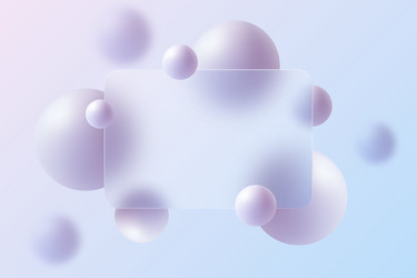 glass morphism website landing page template vector image