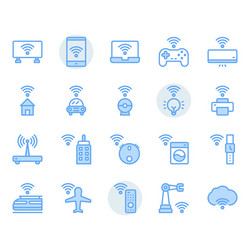 internet things related icon and symbol set vector image
